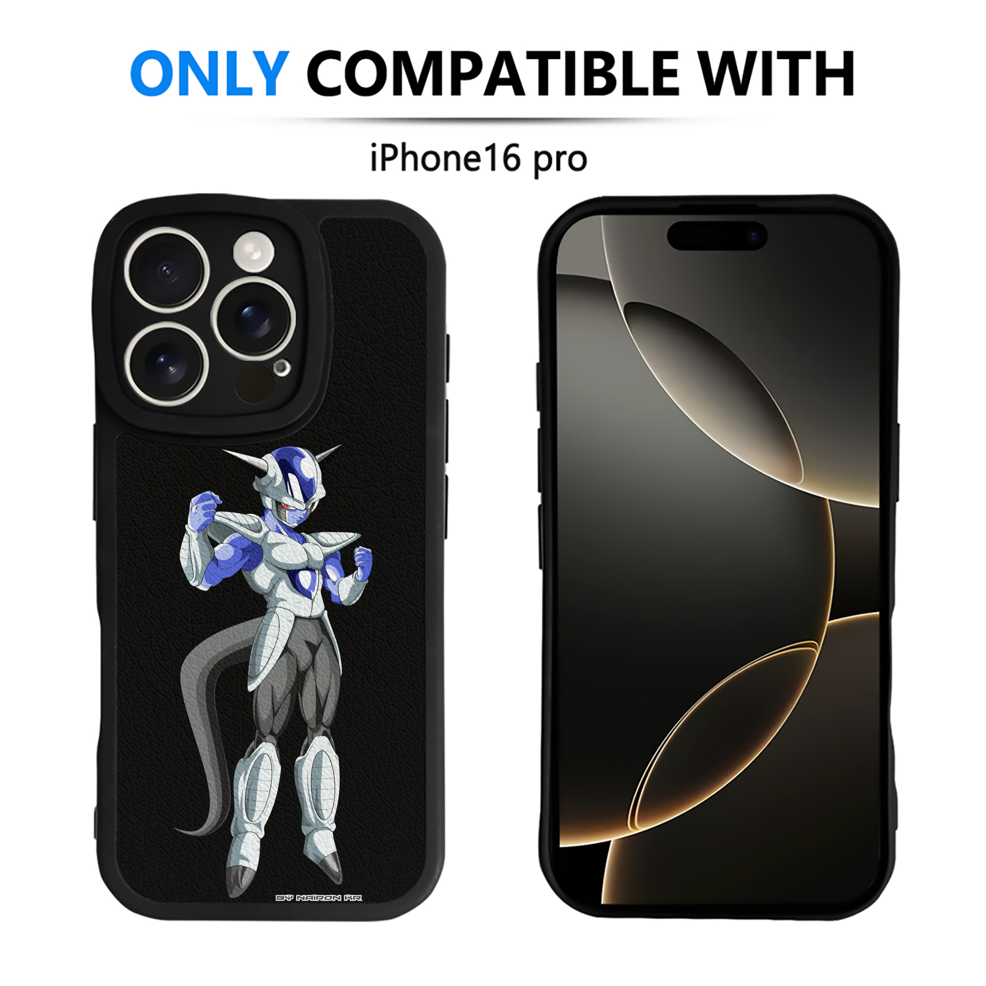 （画像用） ドラゴンボール フリーザ DRAGON BALL Frieza 【iPhone 16シリーズ対応】シリコンスマホケース（レザー調） 材質：シリコン